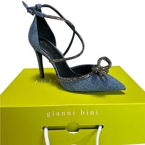 Gianni Bini Ezlynn Three Denim Heels with